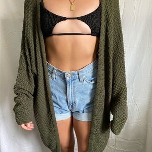 Green cardigan